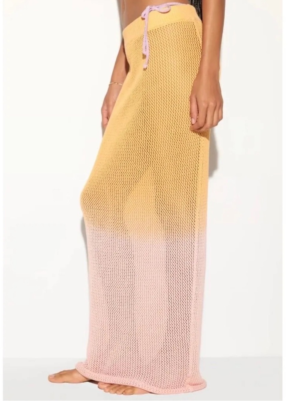 NWT Spiritual Gangster Carmen Crochet Skirt Sorbet